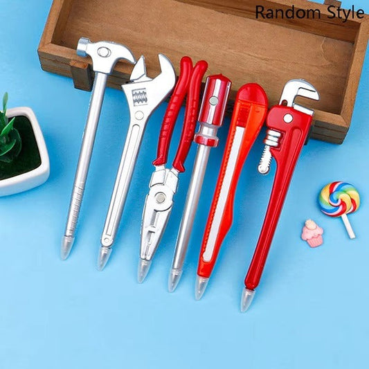 Hardware Tool Shape Ball Pen (Pack of 2 Pcs), Pipe Wrench Pincer Pliers Art Knife Spanner Hammer Screwdriver Design for School Kids and Skilled Worker
