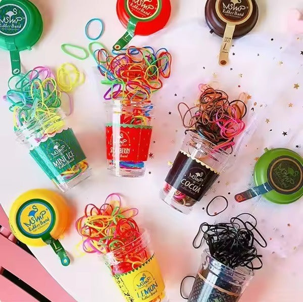 130pcs Multi Candy Color Rubber Box, Multicolor Rubber Band Box for Women and Kids