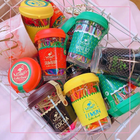 130pcs Multi Candy Color Rubber Box, Multicolor Rubber Band Box for Women and Kids