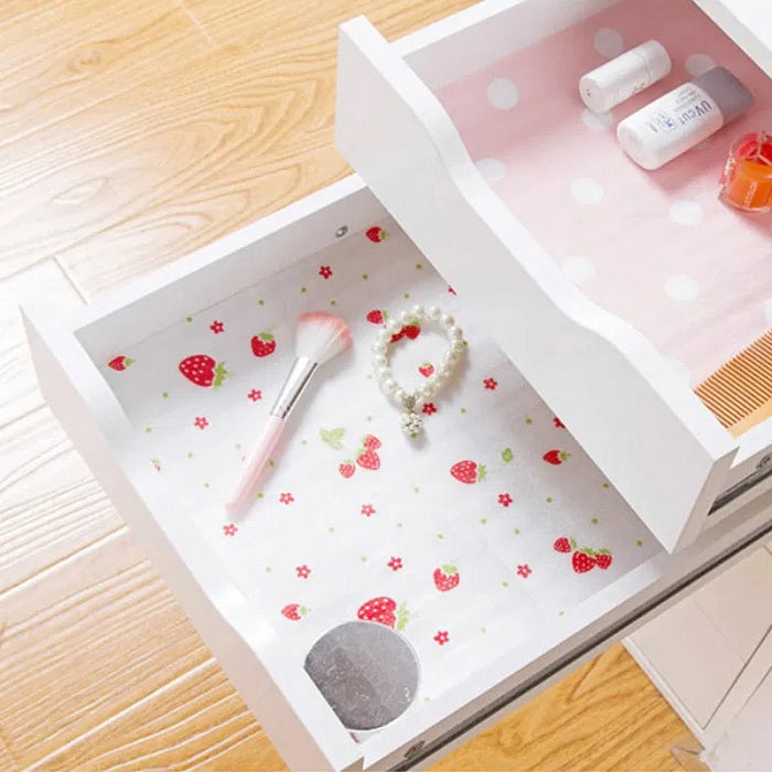 Drawer Mat 30 x 300 cm, Anti Slip Cusion Sheet PVC Waterproof Place Mat for Kitchen Cupboard Liners, Refrigerator, Drawer, Table-Mat (30cm X 300cm)