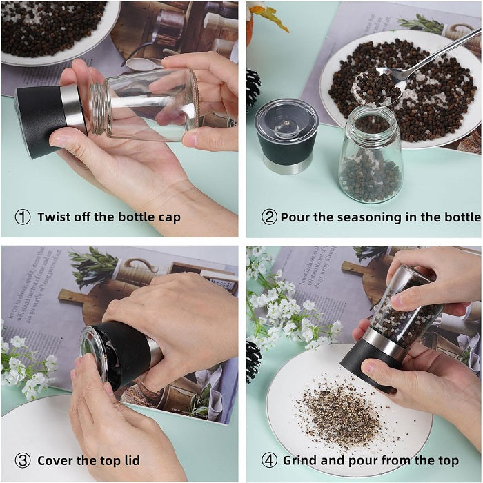 Manual  Pepper Grinder, Spices & Rock Salt Crusher