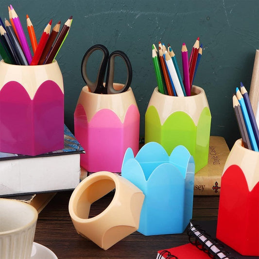 Plastic Pencil-Shaped Pen Holder