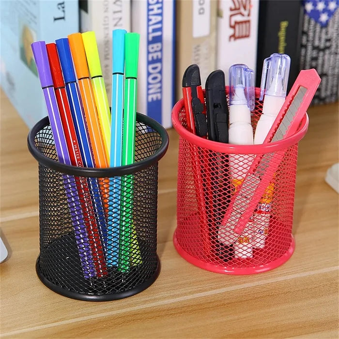 Round Mesh Pencil Pen Organizer