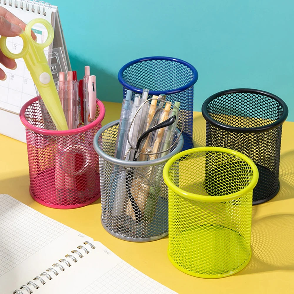 Round Mesh Pencil Pen Organizer
