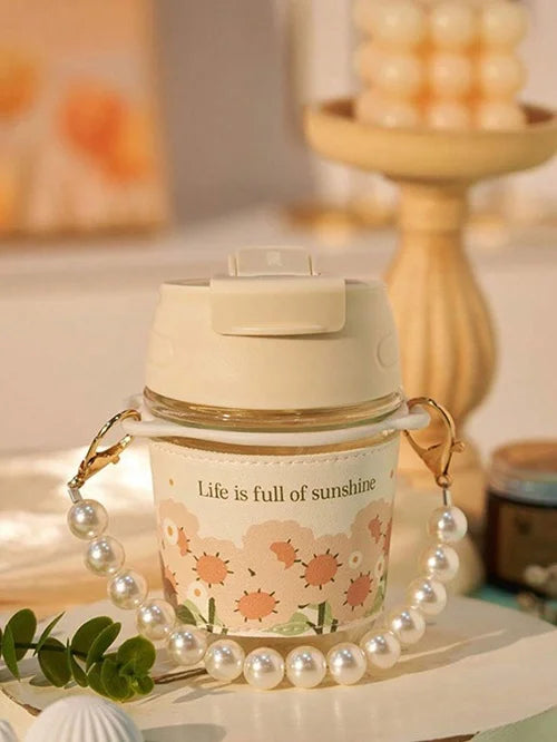 Coffee Mug With Cute Pearl Bracelet