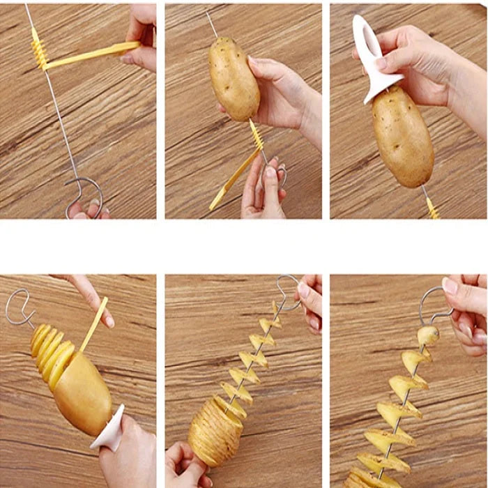 4 Pcs Potato Spiral Cutter