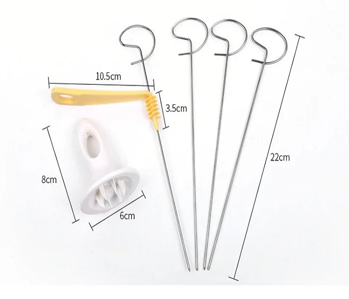 4 Pcs Potato Spiral Cutter