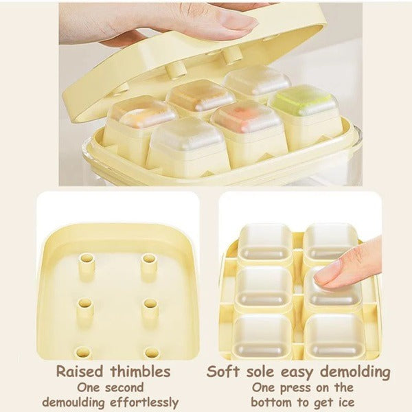 6 Grid Ice Tray With Pop Cover