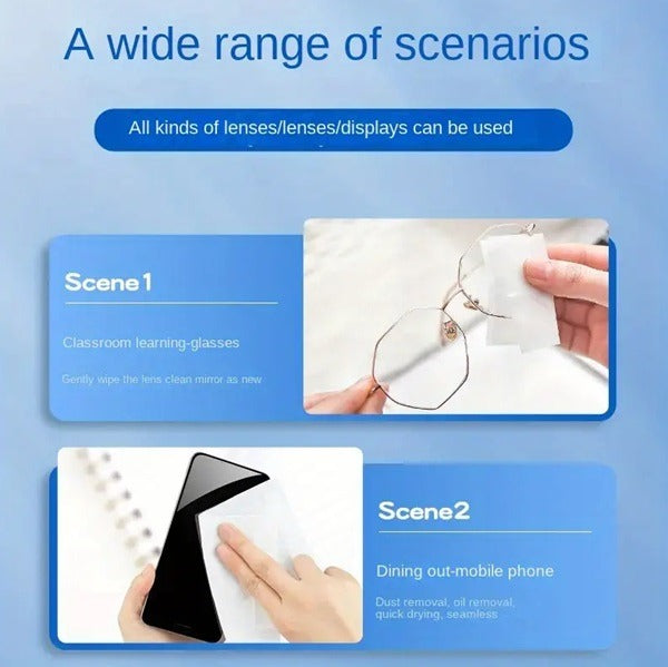 100 Pcs Multipurpose Lens Cleaning Wipe