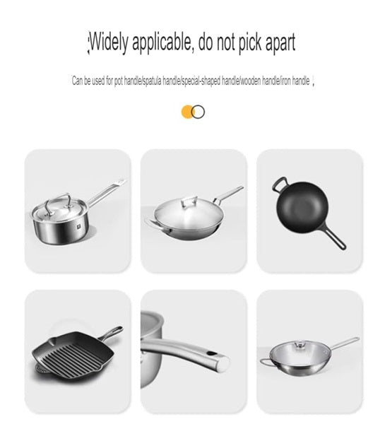 Multifunctional Pot Handle Insulation Cover, Cast Iron Skillets Handle Cover-Pot Handle, Heat Insulation Silicone Covers, Anti-Scald Handle Protectors for Frying Pan