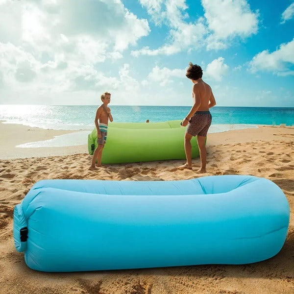 Inflatable Camping Air Sofa, Portable Air Sleeping Bed Lounger for Beach, Camping & Trekking