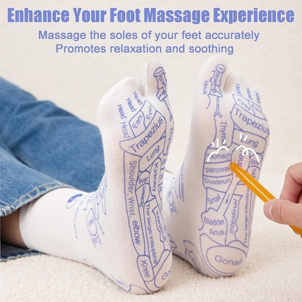Acupressure Reflexology Socks With Massage Stick for Men & Women, Point Foot Massager Tool