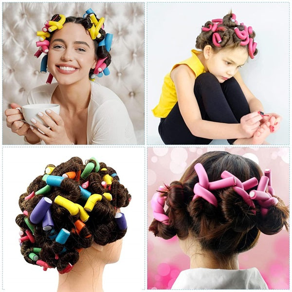 10pcs Foam Heatless Curler