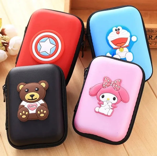 Cartoon Square Headphone case (Random)