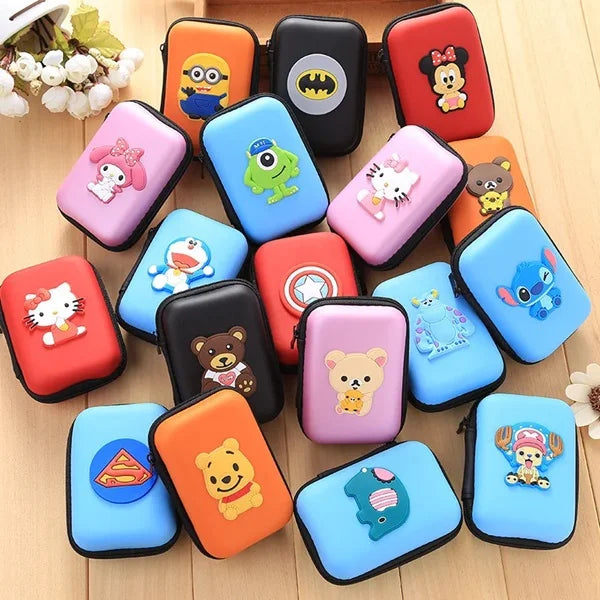 Cartoon Square Headphone case (Random)