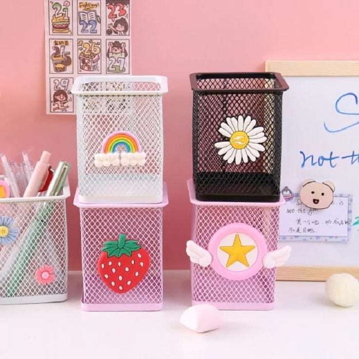 Metal Pen Stand Square