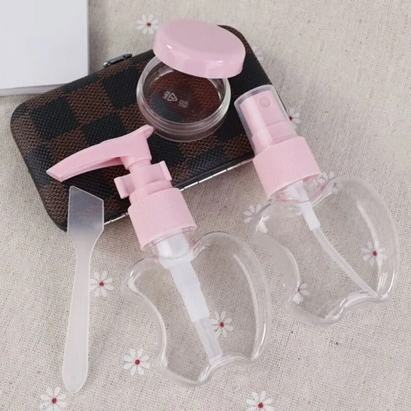Portable Travel Spray Bottle Set, Apple Shape Spray and Dispenser Bottle Sets for Daily Travellers