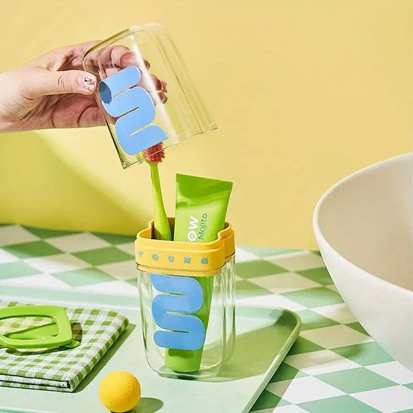 Portable Travel Toothbrush Box, Tooth Brush & Paste Travelling Plastic Case