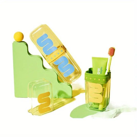 Portable Travel Toothbrush Box, Tooth Brush & Paste Travelling Plastic Case