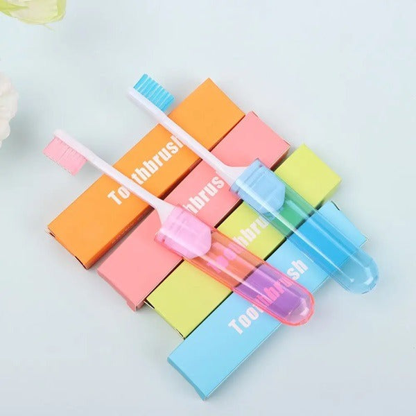 Foldable Travel Toothbrush (Pack of 2 Pcs), Portable & Hygiene Toothbrush
