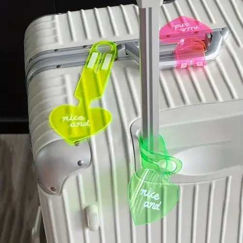 PVC Fluorescent Luggage Tag for Suitcase, Bags Labels Travel Accessory