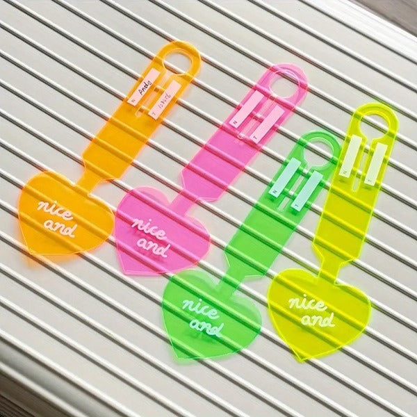 PVC Fluorescent Luggage Tag for Suitcase, Bags Labels Travel Accessory