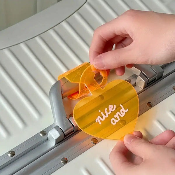 PVC Fluorescent Luggage Tag for Suitcase, Bags Labels Travel Accessory