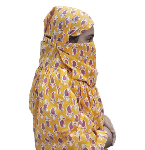 Printed Scarf Cum Mask With Face Cover Sun Protection (Random Print)