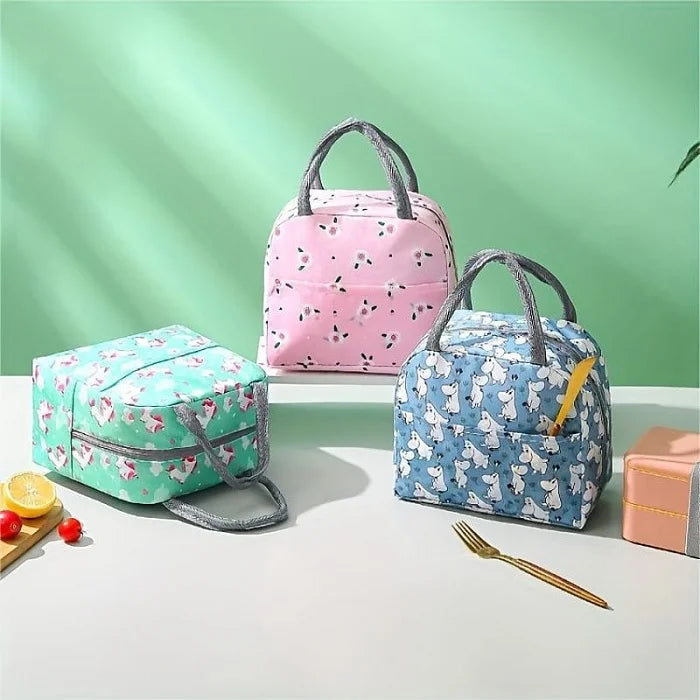 Random Print Lunch Bag With Pocket