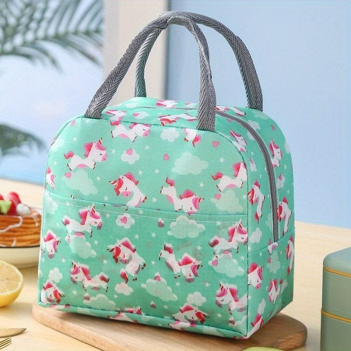 Random Print Lunch Bag With Pocket