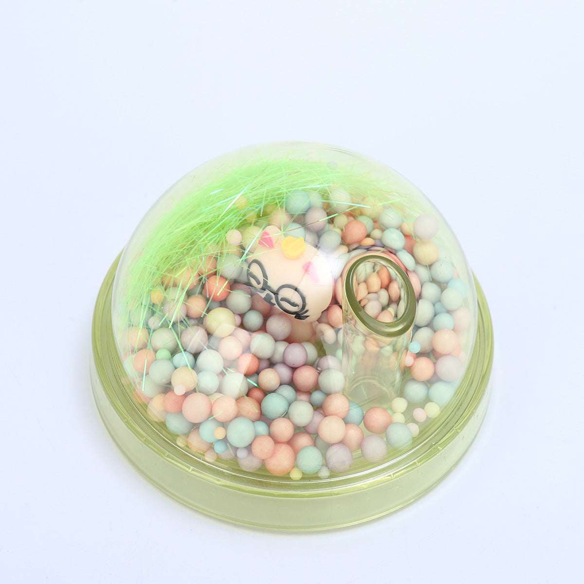 Creative Astronaut Print Plastic Cup Double Layer Portable Cute Water Cup, Sipper with Straw and LED Light