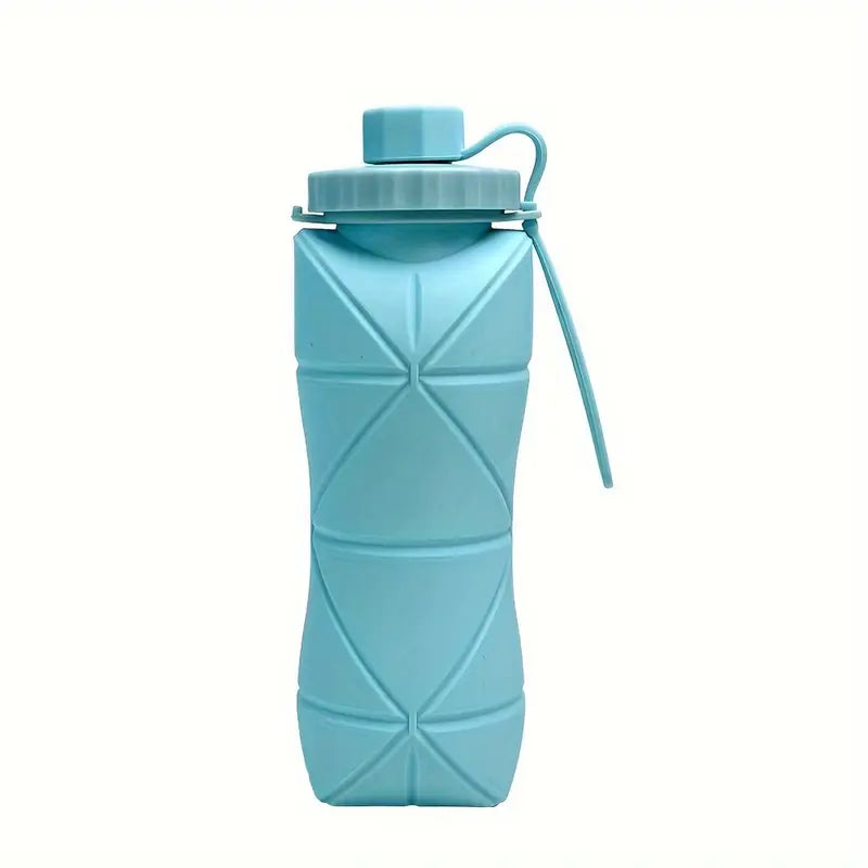 Portable Silicone Water Bottle – 600ML Leak-Proof & Space-Saving Design (random color)