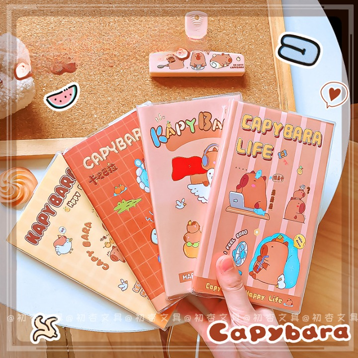 1 Pc Capy Bara Long Mini Portable Notebook Diary for use in School Home Notepad