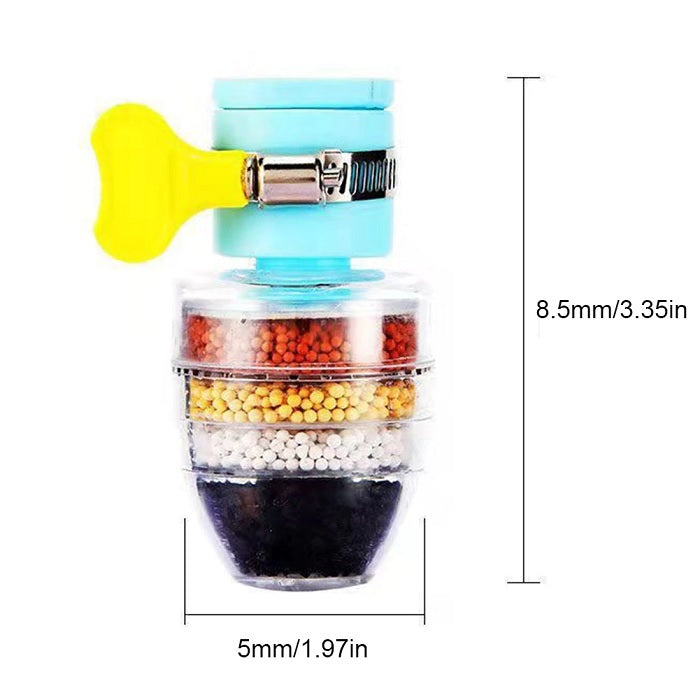 4 Layers Water Purifier Filter Faucet (Random Colour)