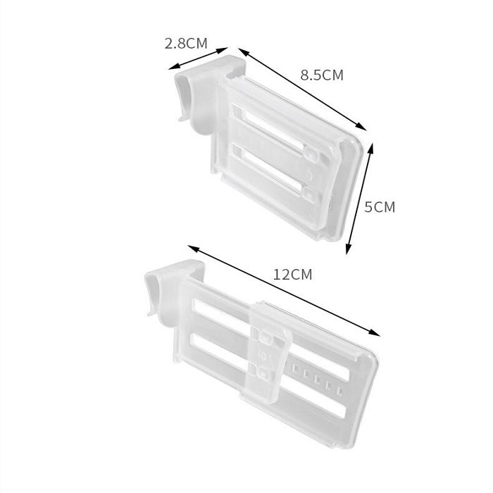 4 Pcs Fridge Organizer Adjustable Shelf Divider, Refrigerator Internal Drawer Shelf Divider Clip, Expandable Fridge Drawers Storage Partition Clips