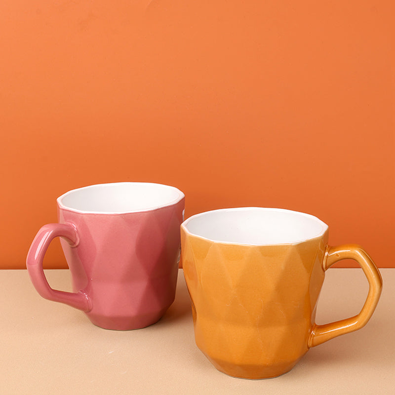 Color Glaze Ceramic Cup (Color Random) - 1 Pc