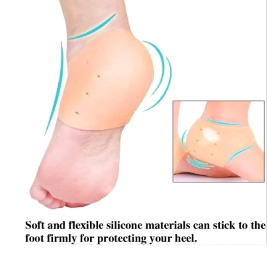Silicone Gel Heel Pad Socks for Pain Relief for Men and Women