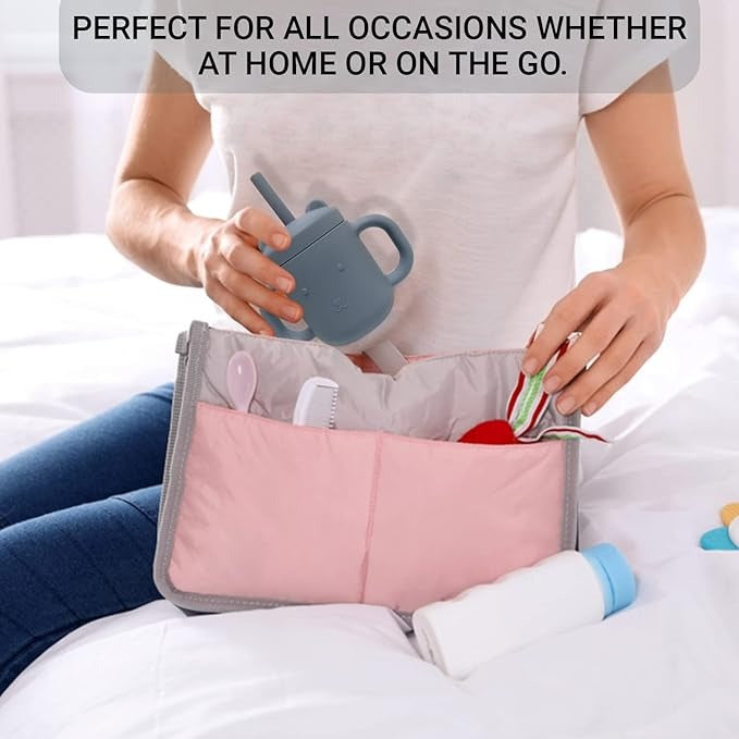 Silicone Baby Cup With Straw - BPA Free Silicone Sippy Cup (random color)