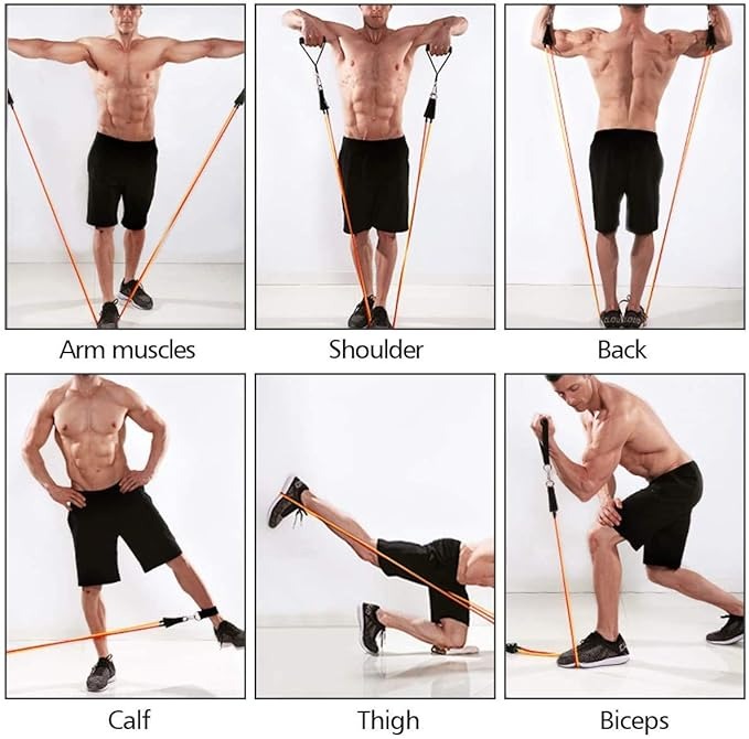 Gym Power Resistance Band Set for Workout And Exercise