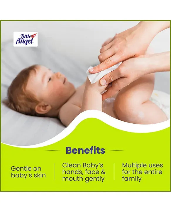 Little Angel Gentle Soft Cleansing Baby Wipes 72 count/Pack (Pack Of 1)