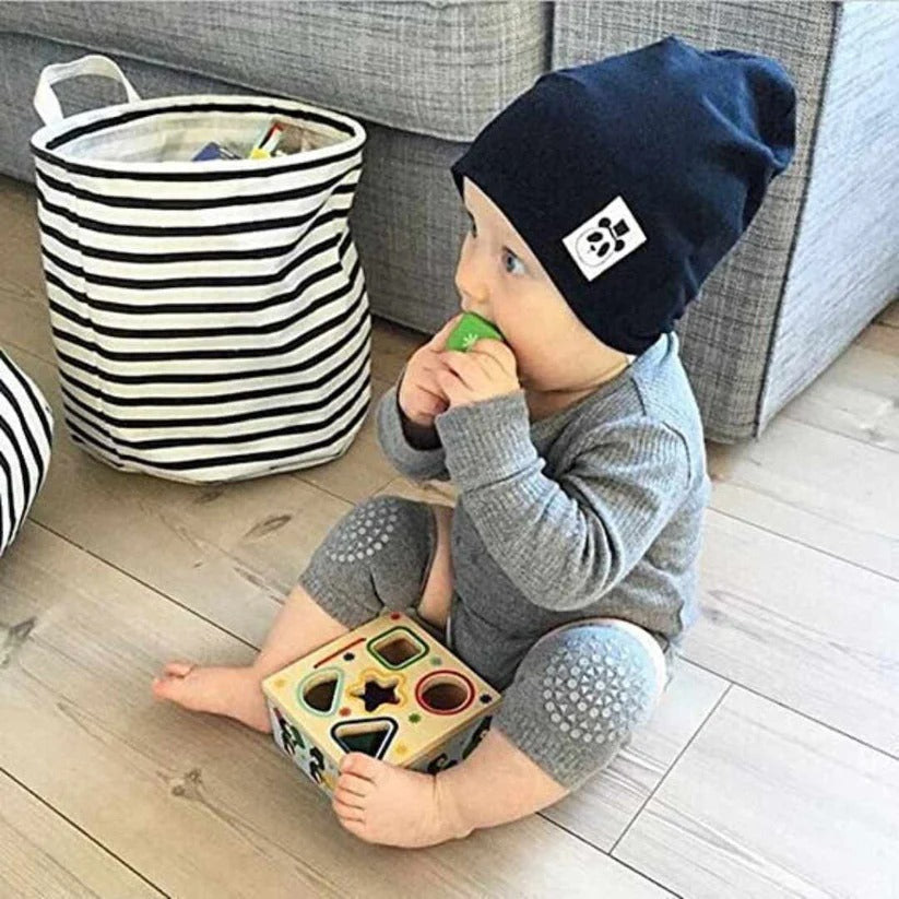 Baby Knee Pads for Crawling, Anti-Slip Padded Stretchable Elastic Cotton Soft Breathable Comfortable Knee Cap Elbow Safety Protector(Random Color)