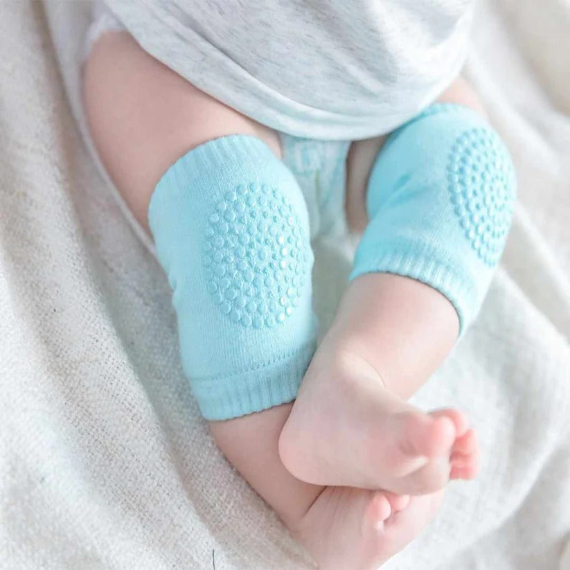 Baby Knee Pads for Crawling, Anti-Slip Padded Stretchable Elastic Cotton Soft Breathable Comfortable Knee Cap Elbow Safety Protector(Random Color)