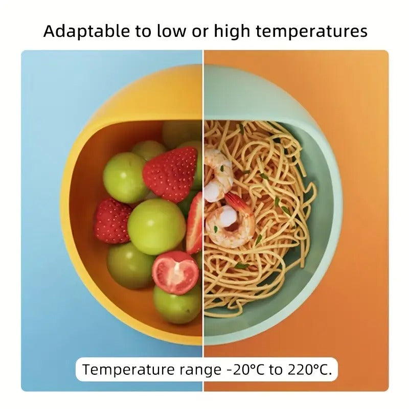 Silicone Suction Bowl for Baby Toddler Infant Feeding & Weaning Non Slip Strong Suction Bowl (random color)