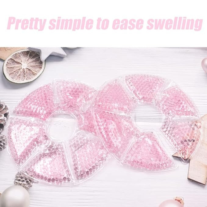 Breast Therapy Pads Breast Ice Pack, Hot Cold Breastfeeding Gel Pads 2Pcs (Random Color)