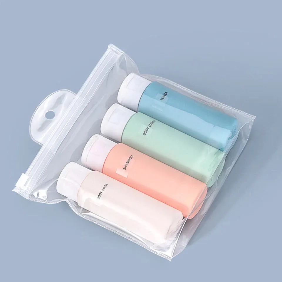 Travel Bottles For Toiletries, 4pcs Travel Toiletry Bottles Silicone Travel Squeeze Bottle