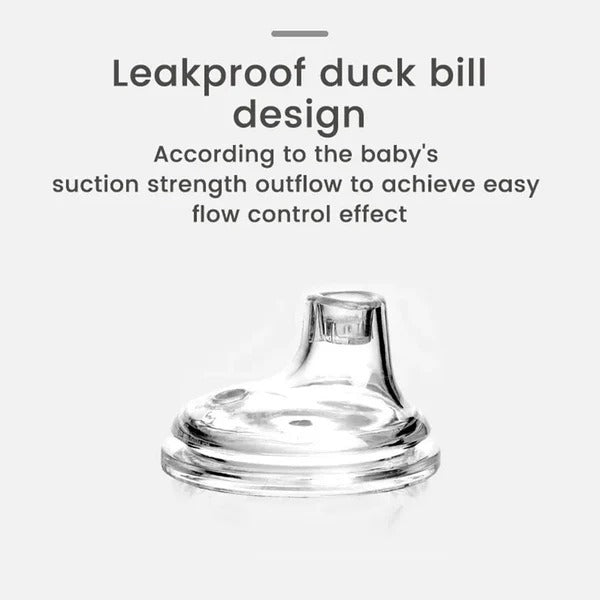 Mumlove 3-in-1 Silicone Baby Feeding Bottle, Food Dispensing Spoon & Duckbill Sipper - 150ml (random color)