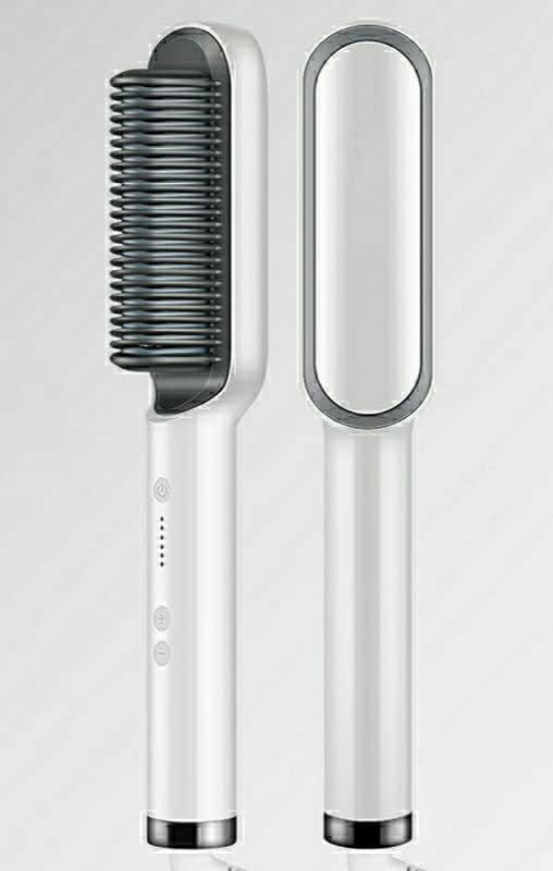 Hair Straightener HQT-909B Hair Straightener Brush Comb (Random Color)