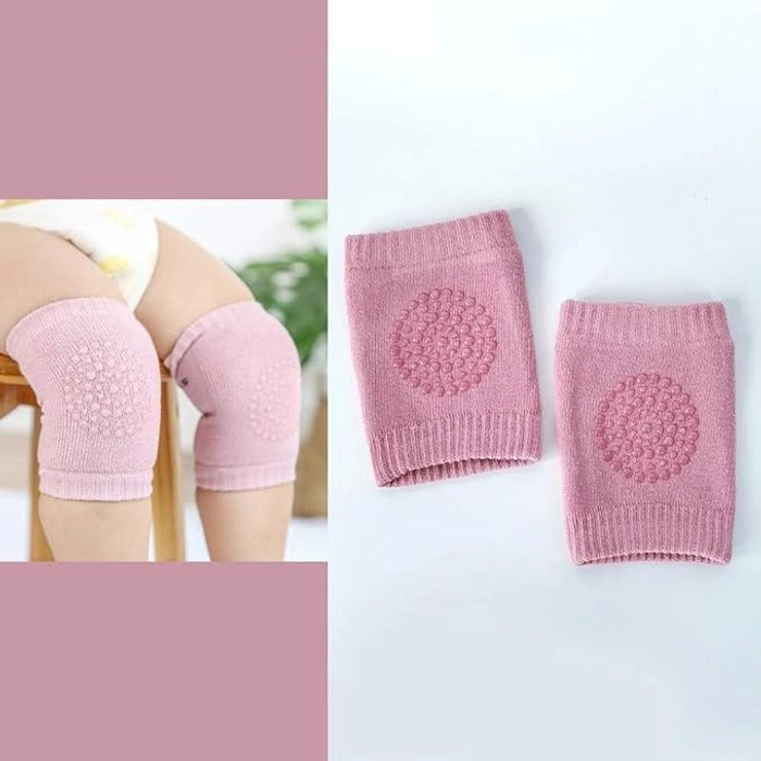 Baby Knee Pads for Crawling, Anti-Slip Padded Stretchable Elastic Cotton Soft Breathable Comfortable Knee Cap Elbow Safety Protector(Random Color)