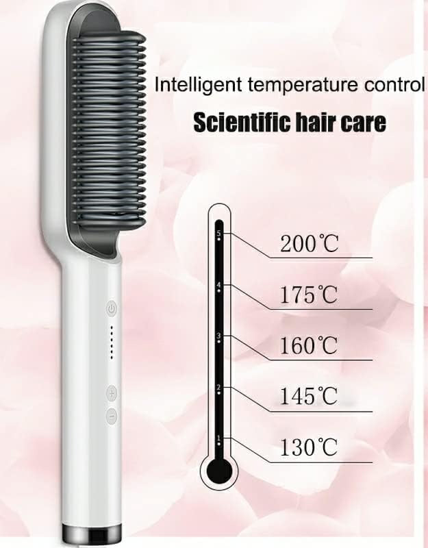 Hair Straightener HQT-909B Hair Straightener Brush Comb (Random Color)