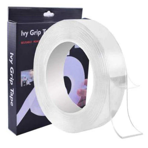 Ivy grip Tape Nano Double Sided Tape Heavy Duty Transparent Tape (Pack of 1)